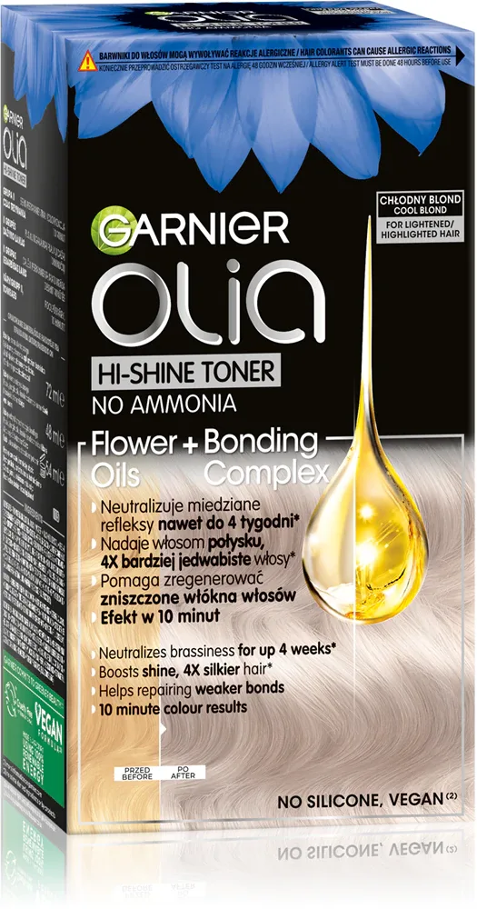 Garnier Olia Hi-Shine Toner - Окрашивающий тоник для волос, 1 шт, оттенок 9.1 Cool Blond