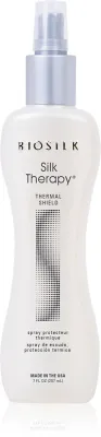 Biosilk Silk Therapy Thermal Shield - Термозащитный спрей для использования с утюжкой и кудрявой без парабенов, 207 мл