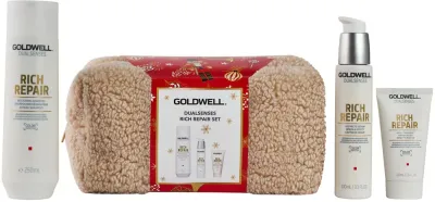 Goldwell Dualsenses Rich Repair - Подарочный набор для сухих и поврежденных волос, 3 шт