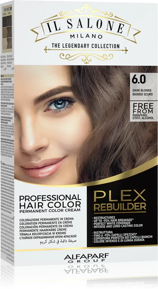 Alfaparf Milano Il Salone Milano Plex Rebuilder - стойкая краска для волос, 1 шт, оттенок 6.0 - Dark Blonde