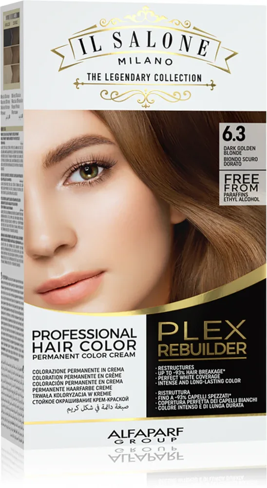Alfaparf Milano Il Salone Milano Plex Rebuilder - стойкая краска для волос, 1 шт, оттенок 6.3 - Dark Golden Brown