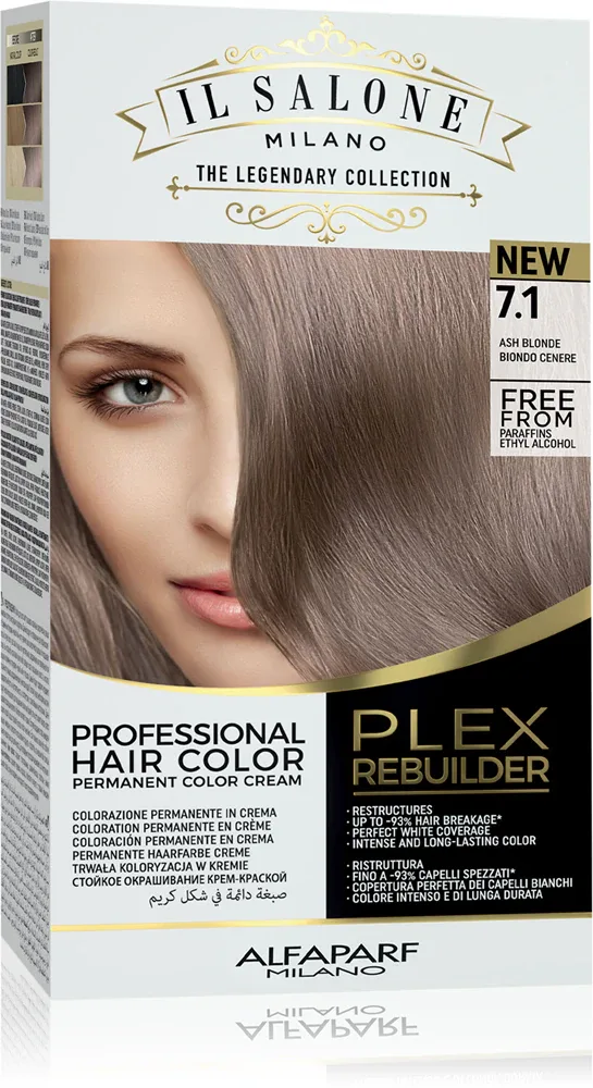 Alfaparf Milano Il Salone Milano Plex Rebuilder - стойкая краска для волос, 1 шт, оттенок 7,1 - Ash Blonde