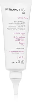 Medavita Cutis Pura Exfoliating Clay-Scrub - Очищающий пилинг для волос и кожи головы, 75 мл