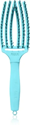 Плоская щётка для волос Olivia Garden Fingerbrush Boar Nylon, эластичные волокна, для ежедневной укладки, 1 шт