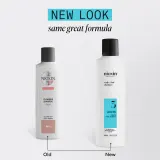 Nioxin System 3 Scalp + Hair Shampoo - Очищающий шампунь для разреженных, окрашенных волос, 300 мл — фото 7
