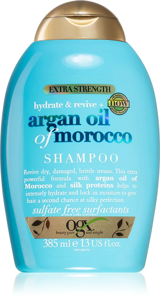OGX Argan Oil Of Morocco Extra Strenght - Регенерирующий шампунь для очень поврежденных волос, 385 мл