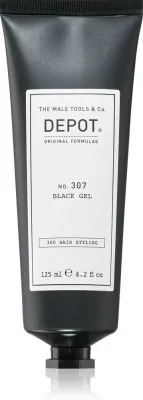 Гель для волос тонирующий DEPOT 300 HAIR STYLING NO. 307 BLACK GEL чёрный, средняя фиксация, 125 мл