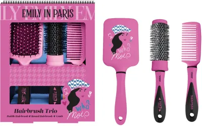 Emily In Paris Hairbrush Trio - набор щеток для волос, 3 шт
