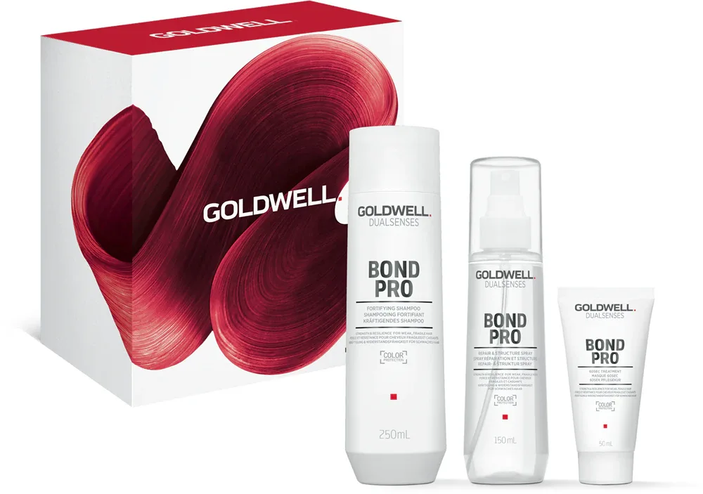 Goldwell Dualsenses Bond Pro - Подарочный набор для слабых и поврежденных волос, 3 шт