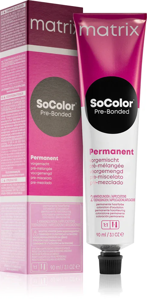 Matrix SoColor Pre-Bonded Blended - стойкая краска для волос, 90 мл, оттенок 8Av Hellblond Asch Violett