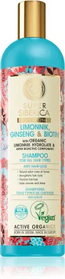 Natura Siberica Limonnik, Ginseng & Biotin - Шампунь против выпадения волос, 400 мл