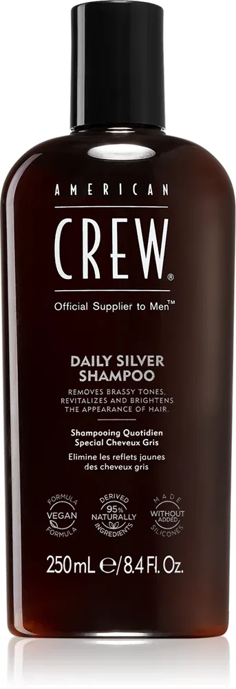 American Crew Daily Silver Shampoo - шампунь для белых и седых волос, 250 мл