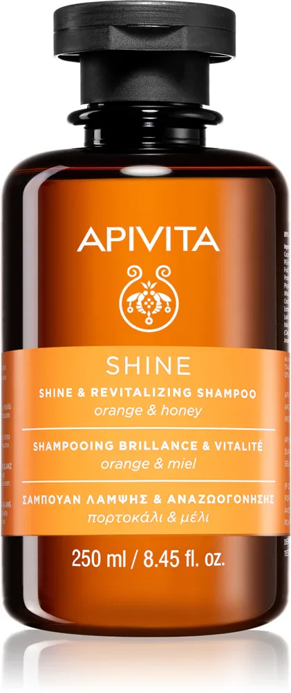 Apivita Shine Revitalizing Shampoo - Шампунь для восстановления и укрепления волос, придает им больший блеск, 250 мл