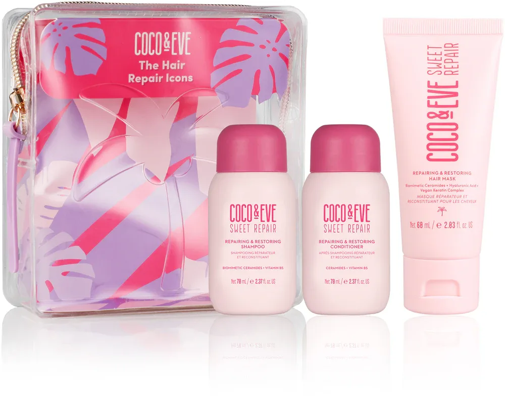 Coco & Eve Hair Repair Icons - Набор для волос: путешественник для поврежденных и окрашенных волос