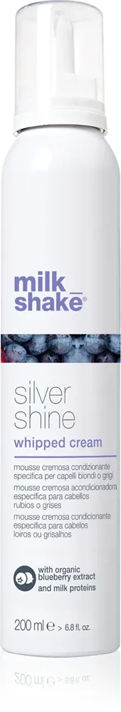 milk_shake Silver Shine Whipped Cream - Пена-кондиционер для нейтрализации желтоватых оттенков, 200 мл