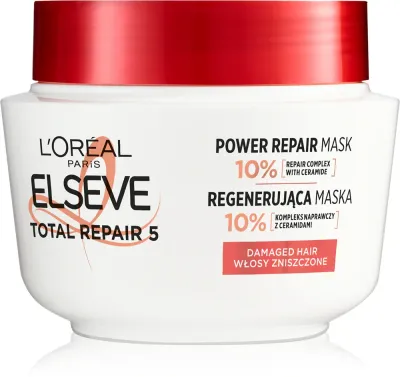 L’Oreal Paris Elseve Total Repair 5 - Регенерирующая маска для волос с кератином, 300 мл