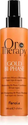 Несмываемый уход для волос Fanola Oro Therapy Gold Bi-Phase двухфазный, с коллоидным золотом, 200 мл