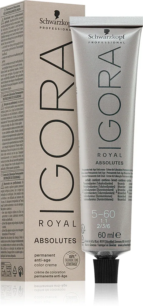Schwarzkopf Professional IGORA Royal Absolutes - Краска для волос, 60 мл, оттенок 5-60 Light Brown Chocolate Natural