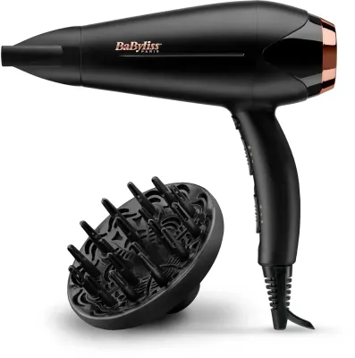 Фен для волос BaByliss Turbo Shine 2200 D570DE с ионизацией, с концентратором и диффузором