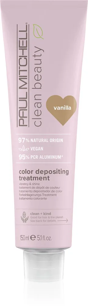Paul Mitchell Clean Beauty Color Depositing Treatment - Питательная маска для окрашенных волос, 150 мл, оттенок Vanilla