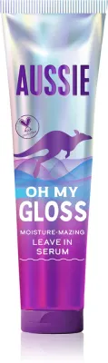 Aussie Oh My Gloss Leave In Serum - Сыворотка для волос, увлажняющая и придающая блеск, 160 мл