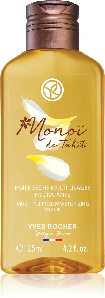 Yves Rocher Monoi de Tahiti - Сухое многофункциональное масло для тела и волос, 125 мл