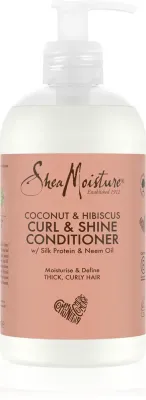Shea Moisture Coconut & Hibiscus Curl & Shine - Кондиционер для вьющихся и волновых волос, 384 мл