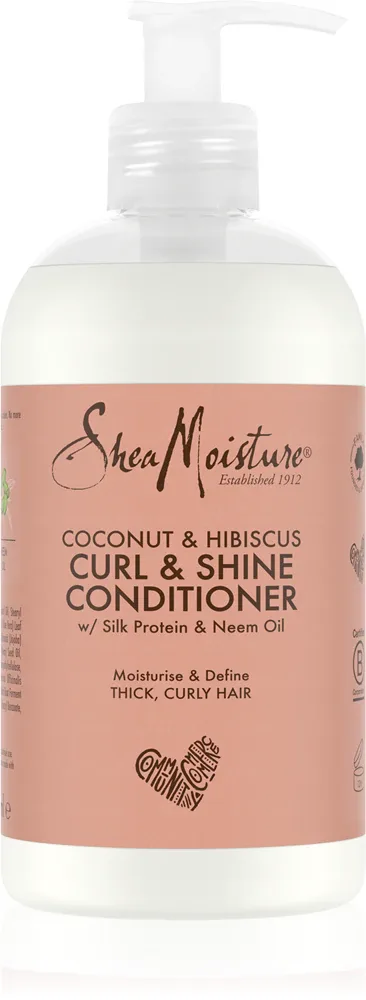 Shea Moisture Coconut & Hibiscus Curl & Shine - Кондиционер для вьющихся и волновых волос, 384 мл
