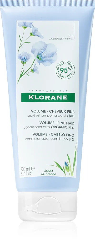 Klorane Flax Fiber - Кондиционер для тонких и нежных волос, 200 мл