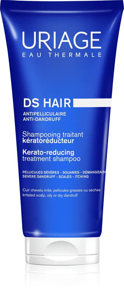 Uriage DS HAIR Kerato-Reducing Treatment Shampoo - Шампунь для чувствительной и раздраженной кожи с кераторедукцией, 150 мл