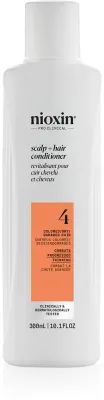 Nioxin System 4 Scalp + Hair Conditioner - Кондиционер для волос, увлажняющий и питательный, для окрашенных и поврежденных волос, 300 мл
