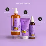 Шампунь для волос Apivita Mini Bees Gentle Kids Shampoo детский, с черникой и мёдом, 500 мл — фото 6