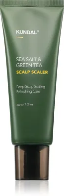 KUNDAL Sea Salt & Green Tea Scalp Scaler - Пилинг для глубокой очистки, стимулирующий рост волос, 200 г