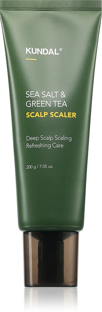 KUNDAL Sea Salt & Green Tea Scalp Scaler - Пилинг для глубокой очистки, стимулирующий рост волос, 200 г