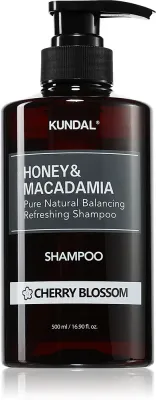 KUNDAL Honey & Macadamia Cherry Blossom - Натуральный шампунь для сухих и поврежденных волос, 500 мл