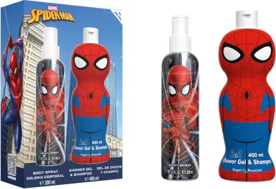 Набор детской косметики Marvel Spiderman для тела и волос, подарочный, 200 мл + 400 мл
