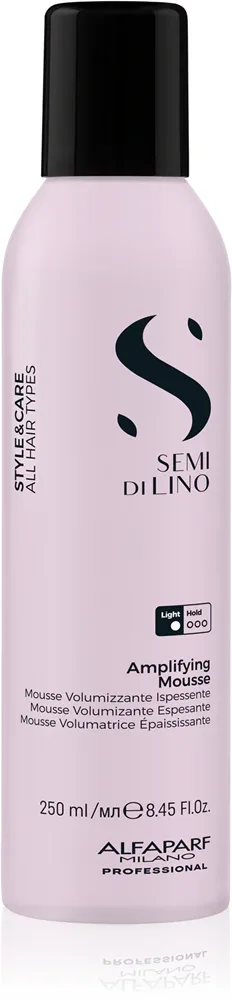 Alfaparf Milano Semi di Lino Style&Care Amplifying Mousse - Укрепляющий лосьон для волос, придающий объем, 250 мл