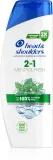 Head & Shoulders Menthol Fresh 2in1 - Шампунь с кондиционером 2в1 против перхоти — фото 1