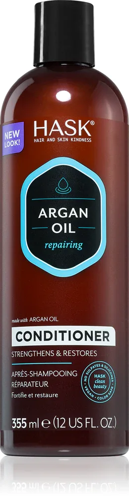 HASK Argan Oil - восстанавливающий кондиционер для поврежденных волос, 355 мл