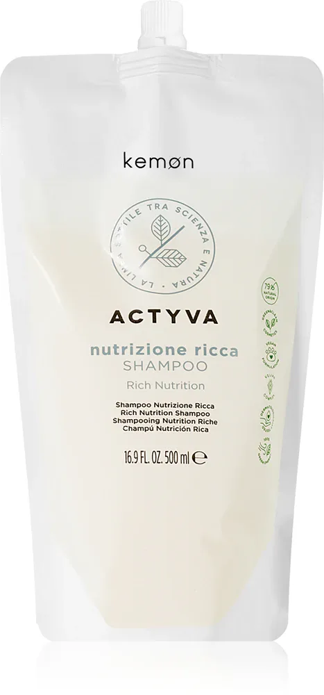 Kemon Actyva Nutrizone Ricca - Питательный шампунь для волос