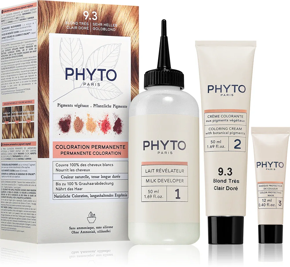 Phyto Color - Краска для волос без аммиака, 1 шт, оттенок 9.3 Very Light Golden Blonde
