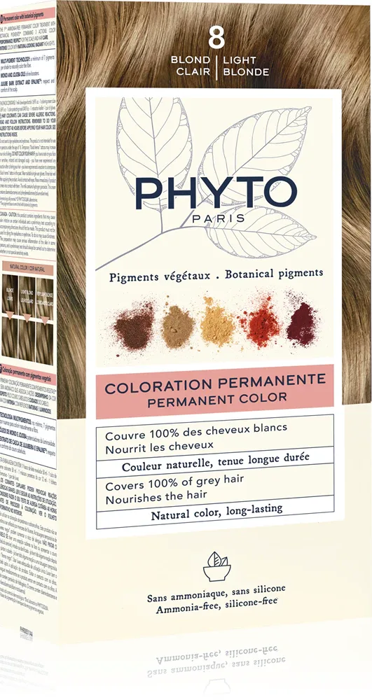 Phyto Color - Краска для волос без аммиака, 1 шт, оттенок 8 Light Blonde
