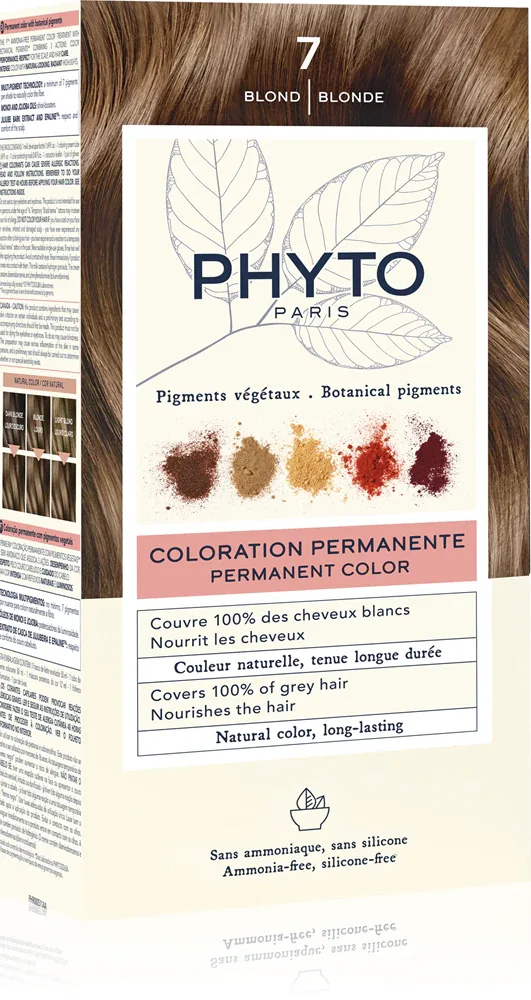 Phyto Color - Краска для волос без аммиака, 1 шт, оттенок 7 Blonde