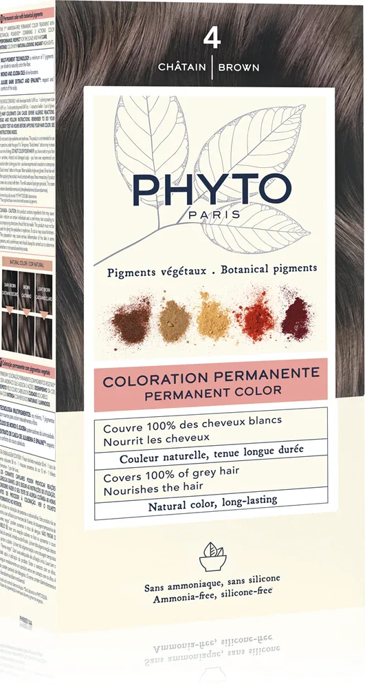 Phyto Color - Краска для волос без аммиака, 1 шт, оттенок 4 Brown