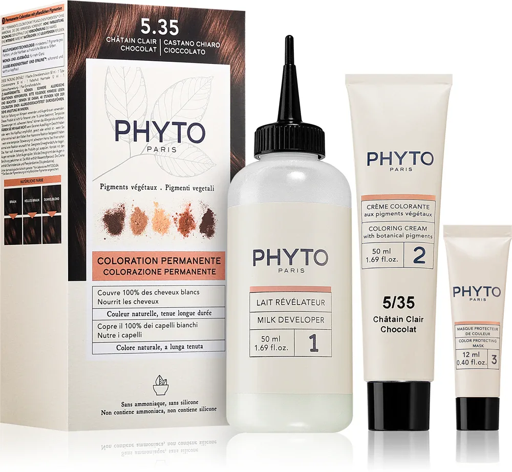 Phyto Color - Краска для волос без аммиака, 1 шт, оттенок 5.35 Chocolate light Brown