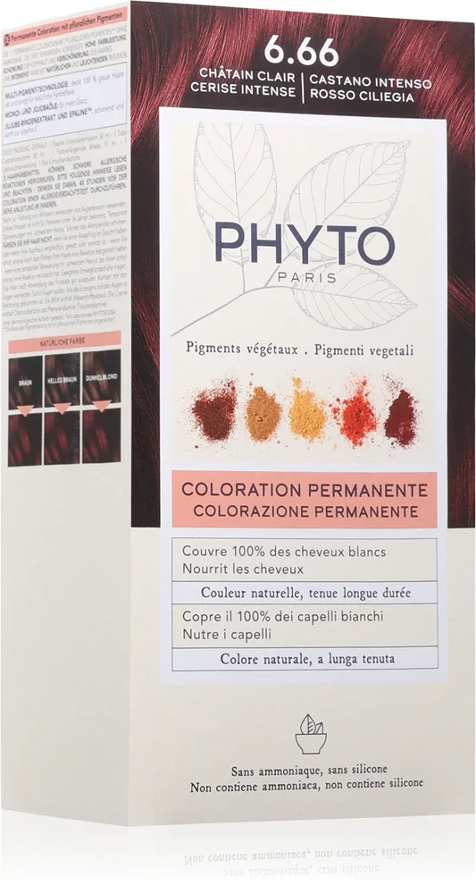 Phyto Color - Краска для волос без аммиака, 1 шт, оттенок 6.66