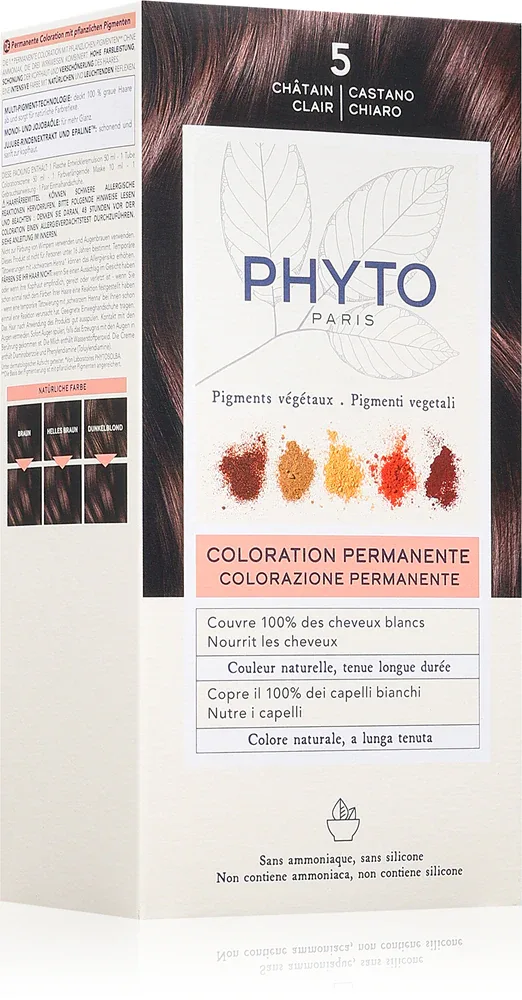 Phyto Color - Краска для волос без аммиака, 1 шт, оттенок 5 Light Brown