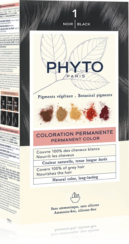 Phyto Color - Краска для волос без аммиака, 1 шт, оттенок 1 Noir