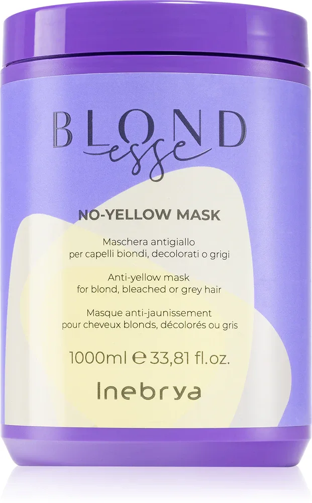 Inebrya BLONDesse No-Yellow Mask - Маска для волос, нейтрализующая желтые оттенки