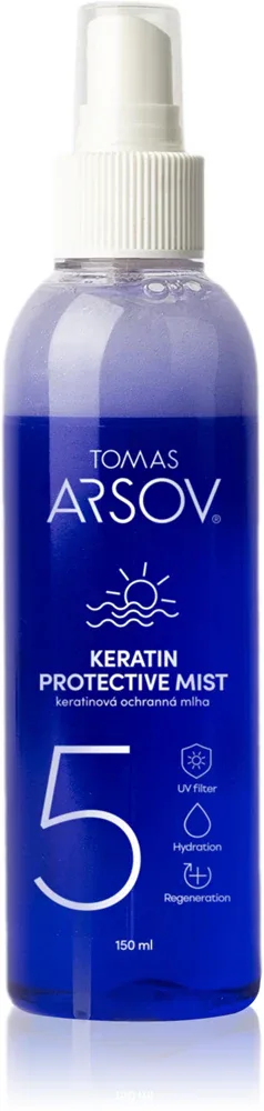 Tomas Arsov Keratin Protective Mist - Спрей для волос, нейтрализующий желтые оттенки кератиновый, 150 мл